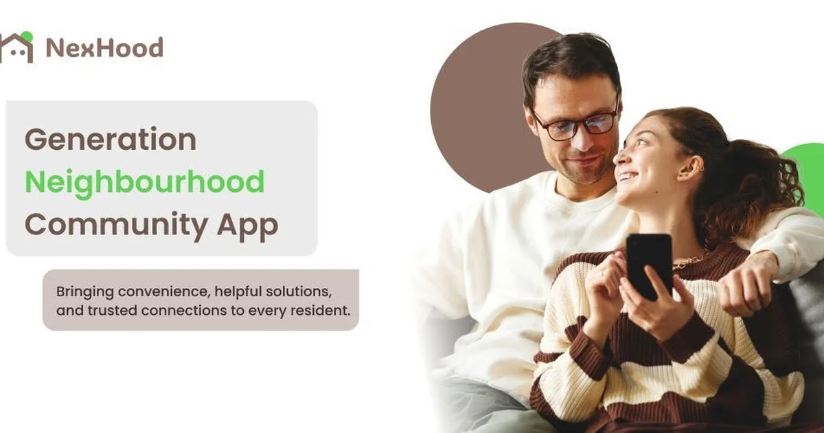 NexHood mobile app community interface